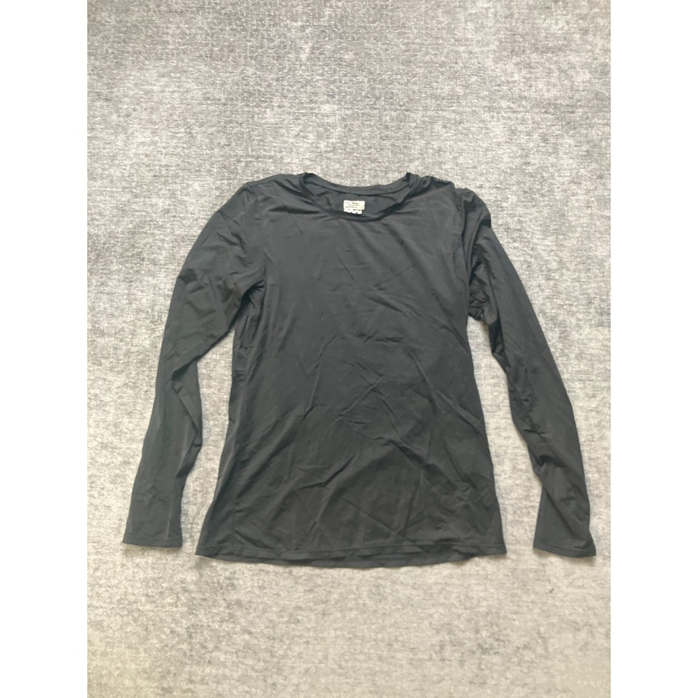 32 Degrees Cool T-Shirt Womens Small Black Stretch Long Sleeve Athletic Workout